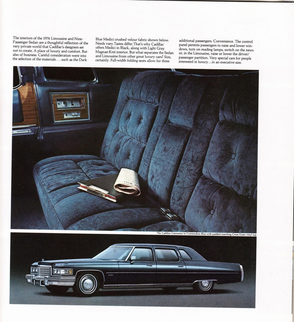 1976 Cadillac Full-Line Prestige Brochure Page 16